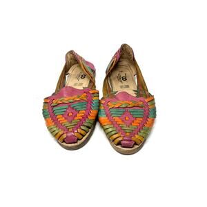 Multicolored Woven Sandals 8